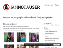 Tablet Screenshot of iamnotauser.com